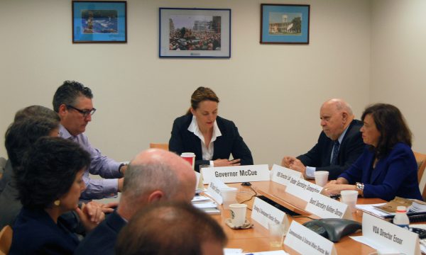 BBG Governor Michael Meehan, BBG Governor Susan McCue, IBB Director Richard Lobo, and Under Secretary of State for Public Diplomacy and Public Affairs Tara Sonenshine